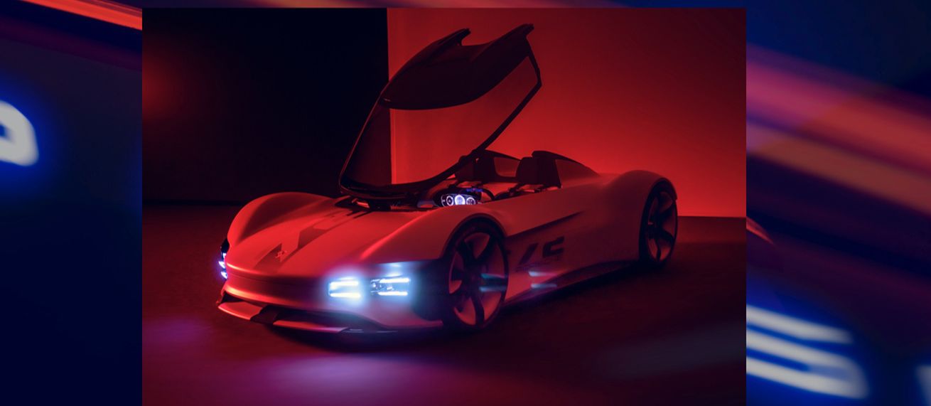 PORSCHE Vision Gran Turismo - ein virtueller Rennwagen als Konzeptstudie der Zukunft, fotografiert von Tobias HABERMANN c/o NERGER M&O
