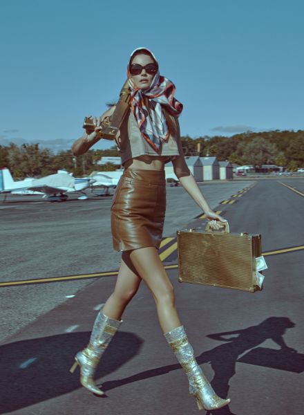 ‘Peta Brzina’ – top model Sofia RESING c/o LOUISA MODELS shifts into fifth gear for the cover spread in HARPER’S BAZAAR Serbia