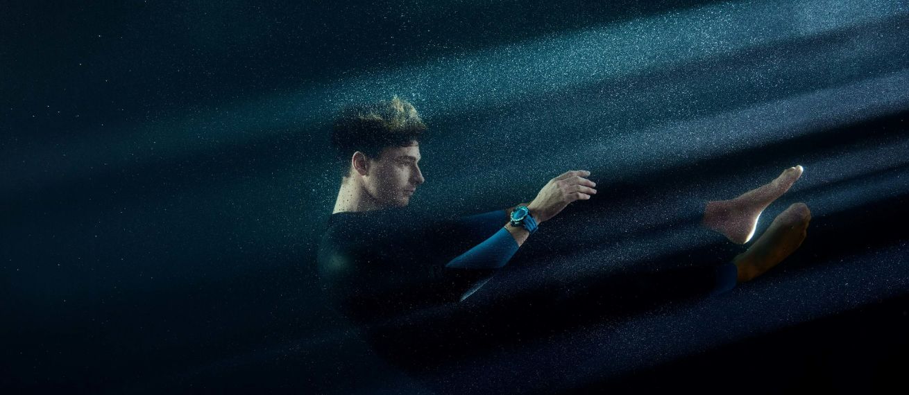 Chronograph Les Voiles de Saint Barth – RICHARD MILLE RM 032 titanium diving watch with an underwater campaign by action & sports photographer Paul CALVER c/o MAKING PICTURES