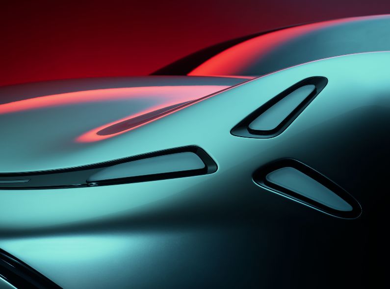 ‘The Desire for Performance Luxury : An emotional statement from every perspective’ – The all-electric Vision AMG show car, with retouch by STEFAN EISELE POSTPRODUCTION
