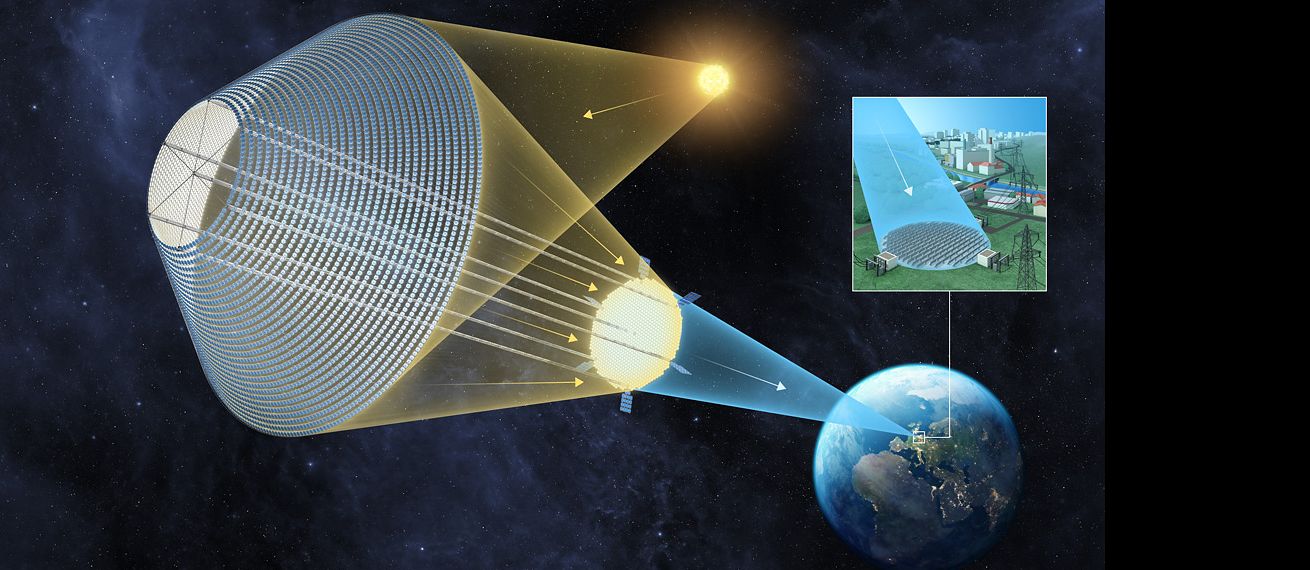 Space-based solar power in 3D – Armin SCHIEB c/o SEPIA illustrates a study for international consultancy ROLAND BERGER
