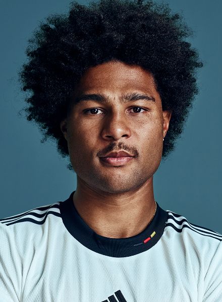 Germany’s DFB national soccer team player Serge Gantry, Kai Havertz and Leroy Sane – portrayed by Maximilian KÖNIG c/o DOUBLE T Photographers on commission for the DFB