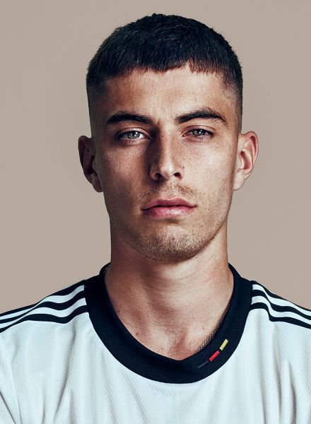Germany’s DFB national soccer team player Serge Gantry, Kai Havertz and Leroy Sane – portrayed by Maximilian KÖNIG c/o DOUBLE T Photographers on commission for the DFB