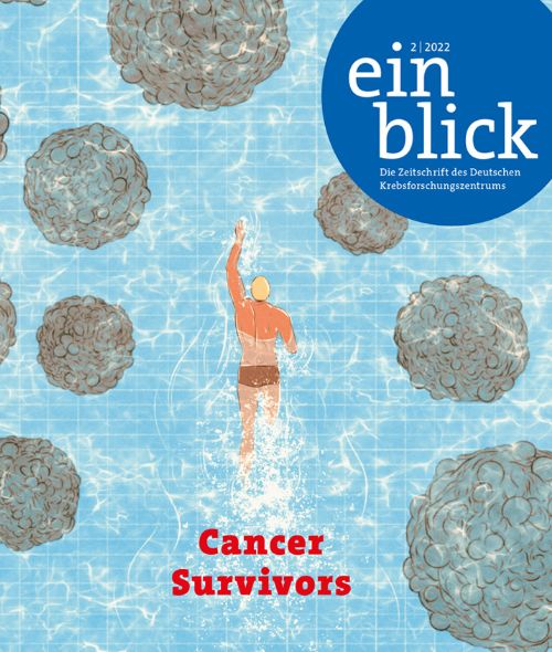 Cancer Survivors – the illustrated cover spread on living with cancer for the magazine EINBLICK by Isabel SELIGER c/o SEPIA