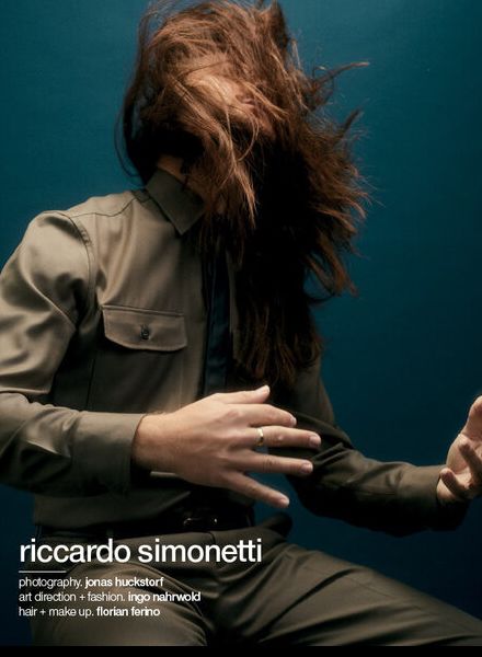 Jonas Huckstorf photographs bird of paradise Riccardo Simonetti for the cover story in SCHÖN! Magazine – styling by Ingo NAHRWOLD c/o BIGOUDI