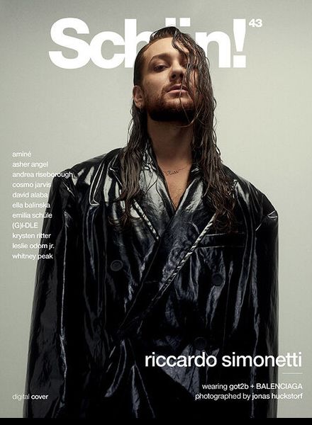 Jonas Huckstorf photographs bird of paradise Riccardo Simonetti for the cover story in SCHÖN! Magazine – styling by Ingo NAHRWOLD c/o BIGOUDI