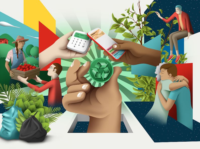 ‘Create Impact’ - the MELITTA Annual Report with illustrations by DAQ c/o 2AGENTEN on commission for klee.steinberger