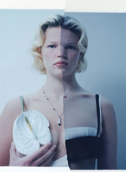 'The duality of dressing' - photographer Matthieu Delbreuve and stylist Giulia Querenghi stage fashion on model Luca Biggs for DOCUMENT JOURNAL - makeup by Thomas LORENZ c/o LES ARTISTS by Josef Stockinger
