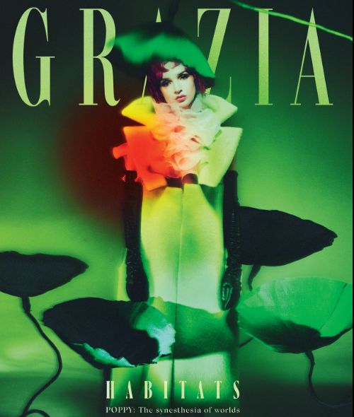 Kristian Schuller fotografiert die Internet-Sensation POPPY für die GRAZIA - Set Design Kathleen c/o BASICS.BERLIN