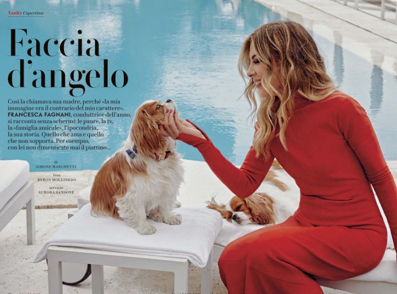 'Faccia d'angelo' - Die berühmte Moderatorin und Journalistin Francesca Fagnani in der Coverstory der VAINITY FAIR Italia, fotografiert wurde sie von Byron MOLLINEDO c/o KRISTINA KORB