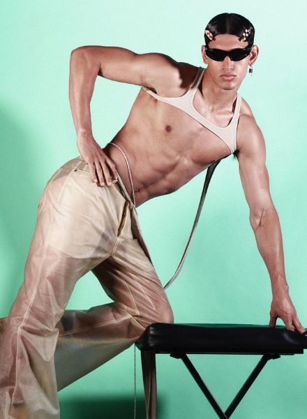 Ben LAMBERTY c/o KLAUS STIEGEMEYER photographs The New King of the Disco Wave' featuring the Puerto-Rican boxer and top model Alexis Chaparro plus the Nigerian Mohammed Abubakar for ISSUE Mag South America
