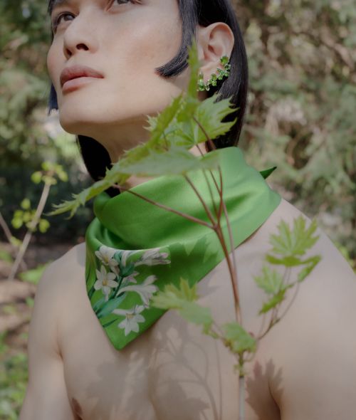 ‘Imagine’ - Caterina Gili photographs  Taiwanese nonbinary model Pace Chen for L’OFFICIEL BALTIC September ‘23 with hair & makeup MBY c/o BASICS.BERLIN