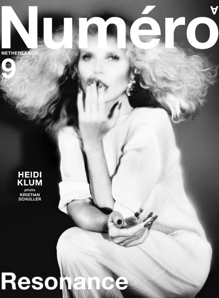 The cover story in NUMÉRO NETHERLANDS celebrates HEIDI KLUM - with makeup by Gabrielle THEURER, styling by by Julius FORGO & Tanja FORGO-METTLER and set design Kathleen ALISCH, all artists c/o BASICS.BERLIN
