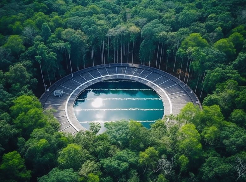 ‘Hidden Sports Grounds’ - photo-realistic landscapes in AI by Bernd OPITZ c/o NEUBAUERSCHWARZ