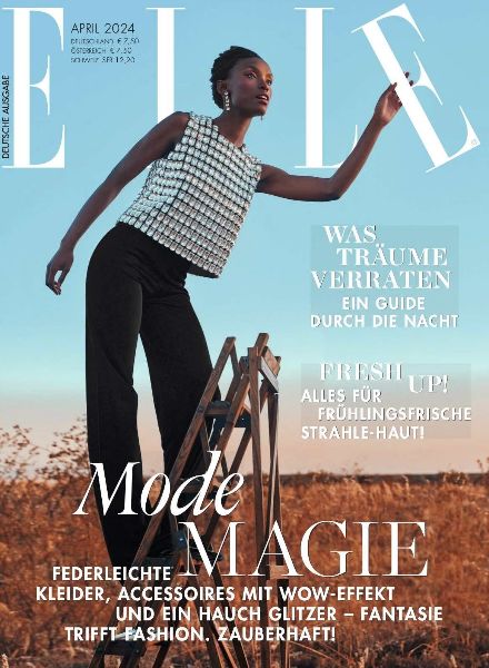 ELLE cover & ‘Dream Worlds’ editorial with hairstyling by ANJA FICHTENMAYER c/o les ARTISTS by Josef Stockinger