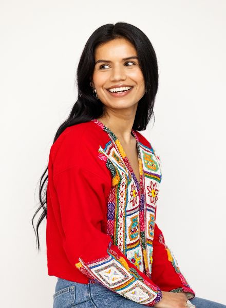 Aktivistin Nina Gualinga im Portrait von Fredrik Skogkvist c/o Agent Molly & Co für COSAS MAG