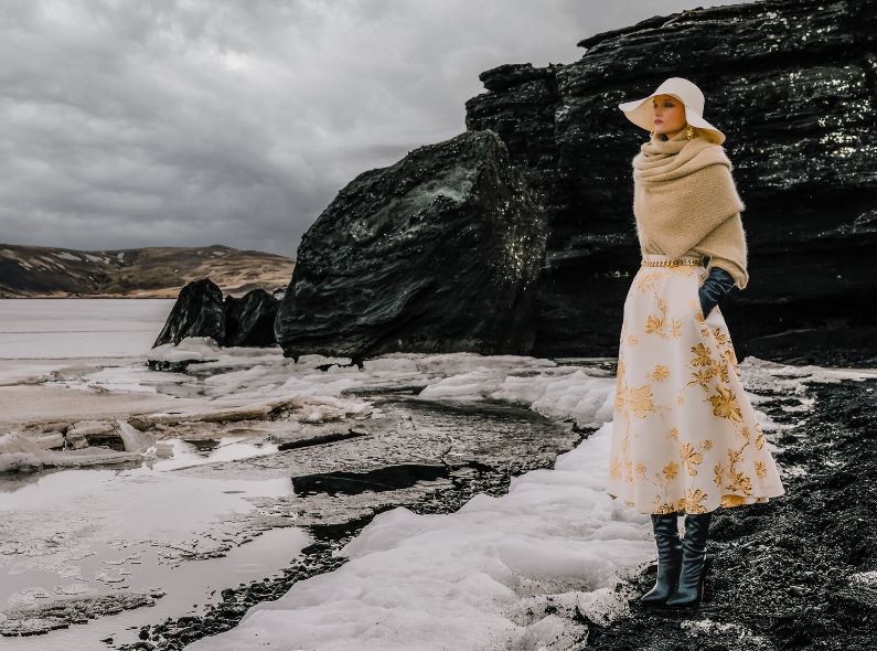 ‘Natural Powers & Spectacular Beauty' – the mythical island of Iceland as the destination for the ESCADA F/W 2023 campaign with model Kinga Trojan