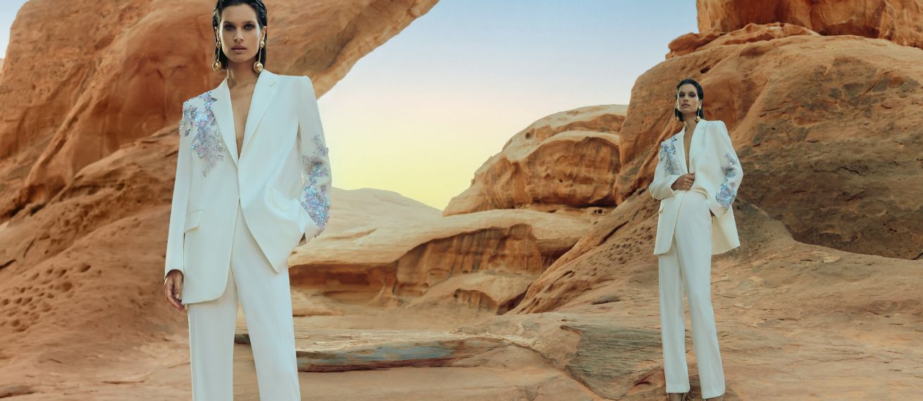 ‘It’s time to fantasize with us…’ the ESCADA S/S 2023 campaign whisks us away to picturesque Jordan with model Lise Olsen – between the desert and Dead Sea