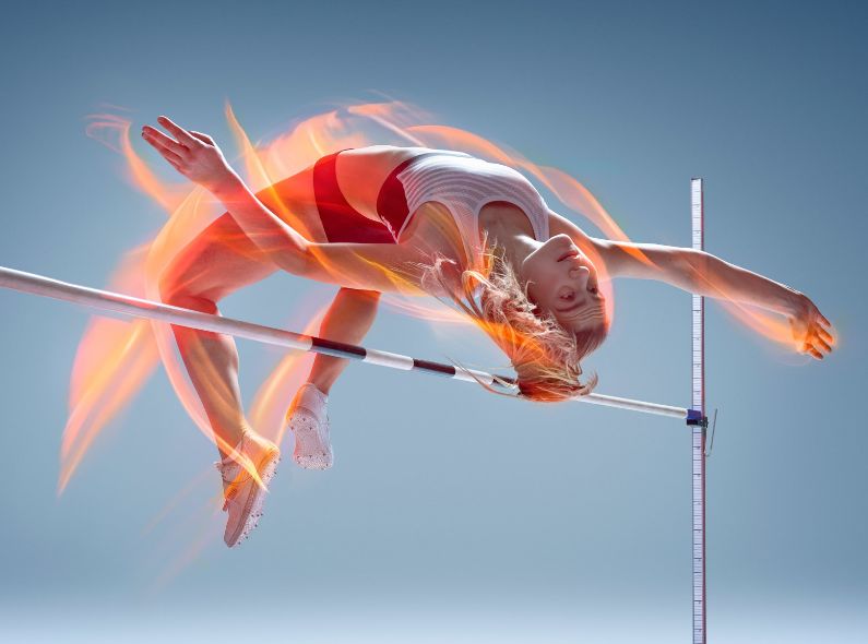 2024 Olympics with eye-catching athlete portraits by Maik FLOEDER c/o DOUBLE T for the ZDF Media Center