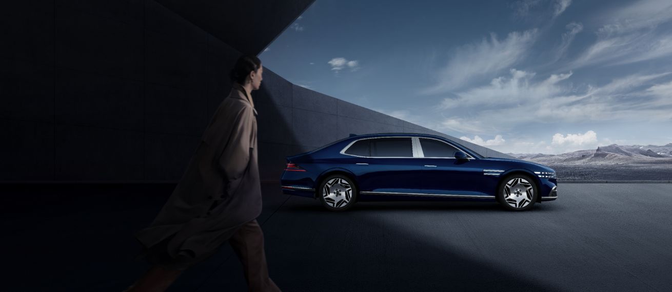 The GENESIS G90 extended executive sedan with impressive backplates by MAGROUND – raising the bar in automotive excellence