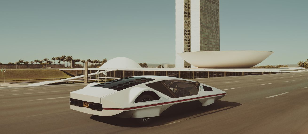 Exploring Retro-Futurism: 'A Tribute to Oscar Niemeyer und Paolo Martin' - kostenloser Download der Ferrari Aufnahmen und die gesamte Fotoproduktion aus Brasilia via MAGROUND