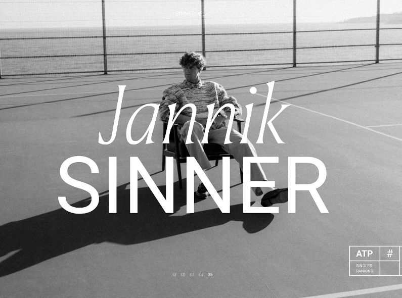 'FROM THE SLOPES TO THE CENTRE COURT' - Tennis-Profi Jannik Sinner fotografiert von Carolin UNRATH c/o UPFRONT