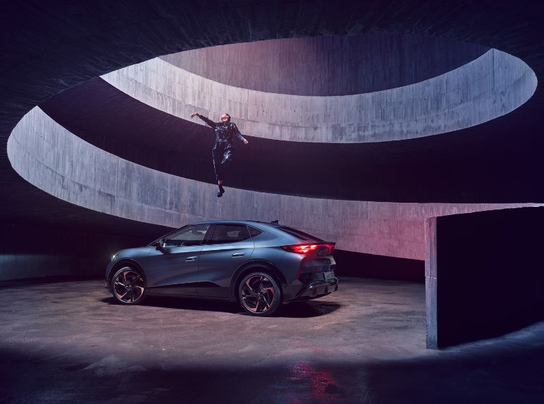 The CUPRA TAVASCAN campaign with a flying car staged in breathtaking heights by photographer team HE&ME here on GoSee