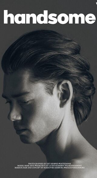 ‘Handsome’ - Det KEMPKE c/o DOUBLE T PHOTOGRAPHERS photographs male model Marc Ritz for VANGUARD magazine and presents you his new, personal AI work on GoSee.News