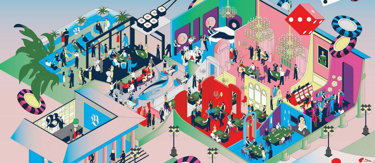 Casa Matze aka Matthias SEIFARTH c/o WILDFOX RUNNING illustriert für den ROBB REPORT das Casino Baden Baden, die Spielbank im Kurhaus von Baden-Baden, das Motiv für Euch auf GoSee.News