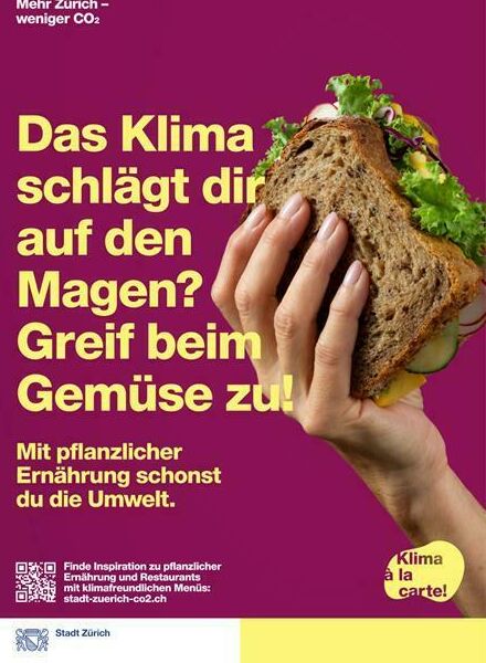 'More Zurich - less CO2' - Marie-Christine GERBER c/o VISUALEYES ARTISTS photographed on behalf of the agency Friendly Greetings for the STADT ZURICH UGZ