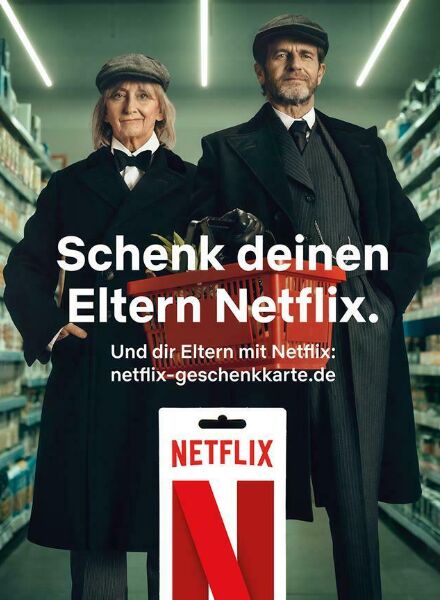 'Schenk Deinen Eltern Netflix' - Markus MUELLER c/o VISUALEYES ARTISTS fotografierte die Geschenkkarten-Kampagnenmotive für NETFLIX, ein Best of der Kampagne aus 2023 für Euch auf GoSee.News