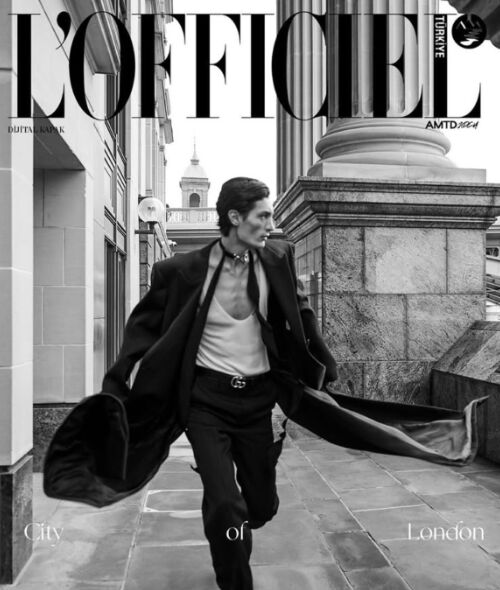 Male Model Cihat Seyhun in the 'City of London' - Cristian HUNTER c/o KRISTINA KORB photographed for L'OFFICIEL Turkey with Fashion Director Inan Kirdemir and Creative Direction & Fashion Editor Kar Aslan