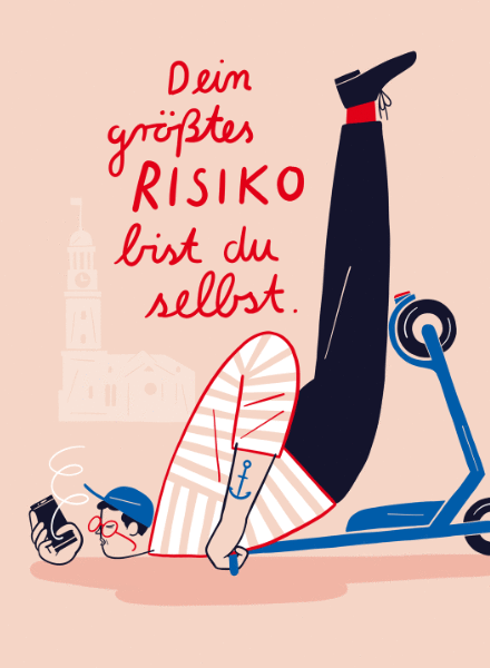 'Hamburg – Gib 8' - Veronika KIENEKE c/o VISUALEYES ARTISTS illustrierte die Kampagne der Stadt Hamburg zur Sensibilisierung für das richtige Verhalten im Straßenverkehr