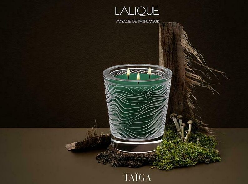 'LALIQUE - Voyage de parfumeur' - Marie-Christine GERBER c/o VISUALEYES inszeniert die zwei Duftkerzen Le Cenote und Taiga für den französischen Luxusgüterkonzern, bekannt für Schmuck, Parfüm und Glasobjekte