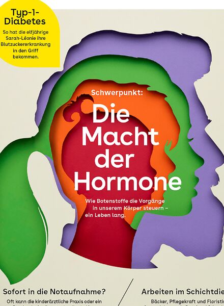 'The Power of Hormones' illustrated by WRK c/o 2AGENTEN for AOK MAGAZIN