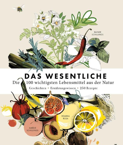 Neuzugang Romina ROSA c/o 2 AGENTEN illustriert für 'Das Wesentliche - Die 100 wichtigsten Lebensmittel aus der Natur', erschienen im Christian Verlag