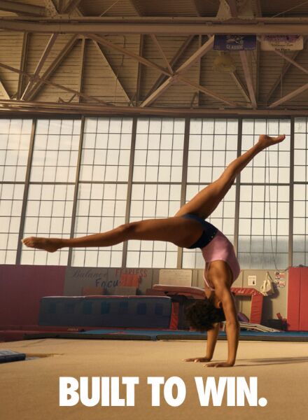 'Built to win. Made to move.' - Sylvé Colless photographs Skye Blakely from Team USA Gymnastics for the NIKE Gymnastics campaign, post-produced by ONE HUNDRED BERLIN