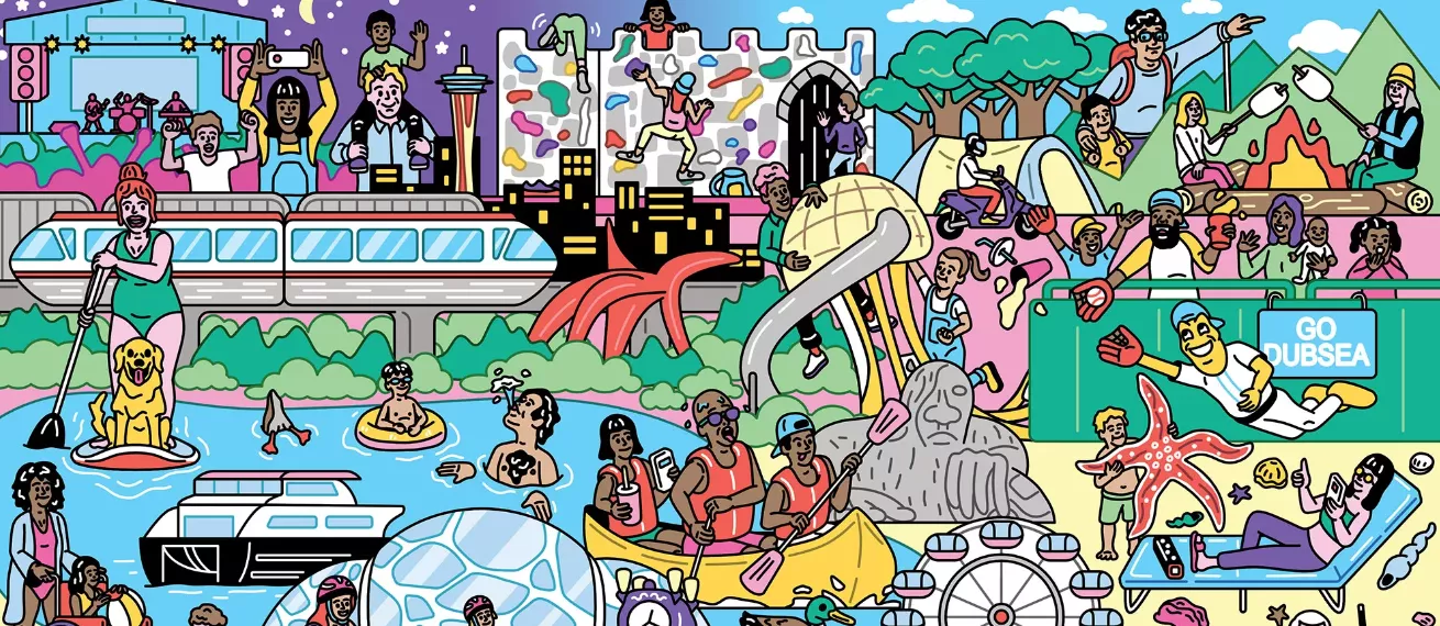 Brand new work for Seattle Met Magazine about what to do in Seattle with your kids in Summer - by James Clapham c/o MAKING PICTURES