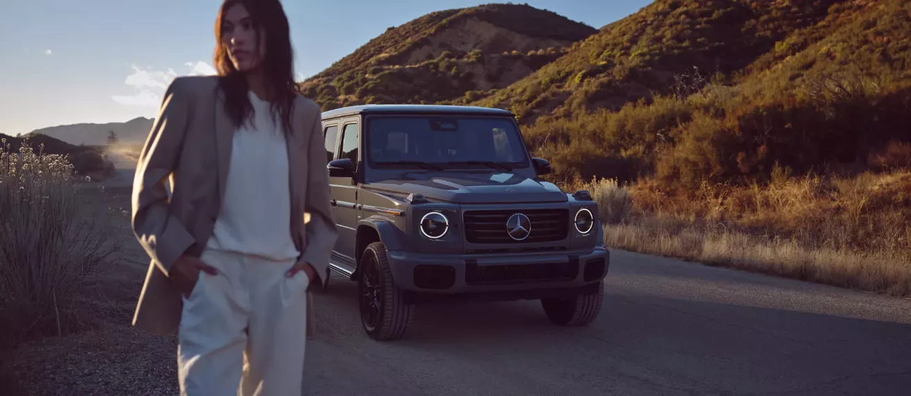 Die neue elektrische G-Klasse - Lisa LINKE c/o SEVERIN WENDELER fotografiert den MERCEDES-BENZ G 580