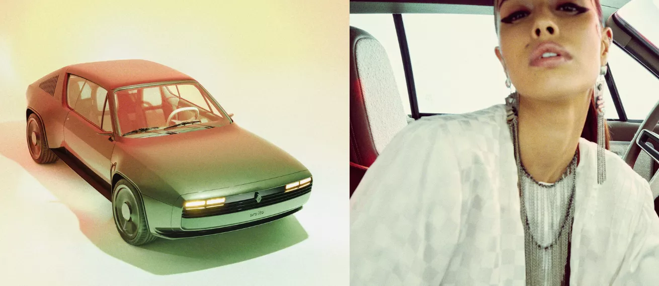 Detail, Verliebt - HE & ME inszenieren den RENAULT R17 RESTOMOD von Designer Ora Ïto