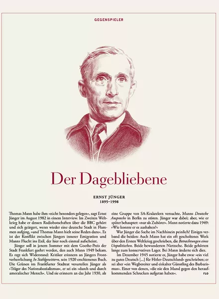 Thomas Mann: Writer, Exile, Democrat - illustrated by JINDRICH NOVOTNY c/o 2AGENTEN for ZEIT GESCHICHTE