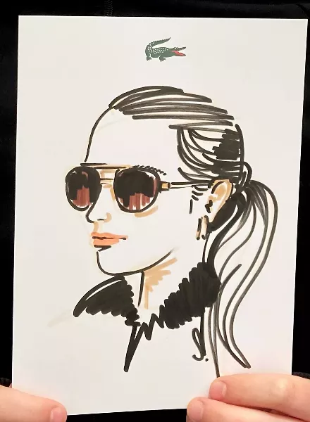 LACOSTE EYEWEAR COLLECTION - illustrierte Live Portraits von STEFFEN SEEGER c/o 2AGENTEN