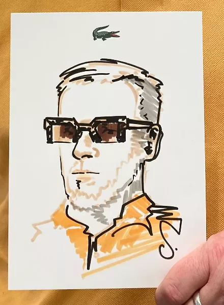 LACOSTE EYEWEAR COLLECTION - illustrierte Live Portraits von STEFFEN SEEGER c/o 2AGENTEN