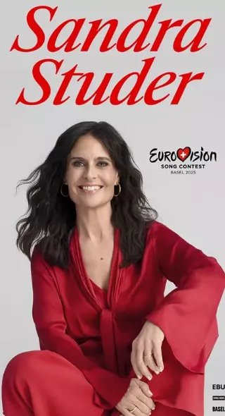 United by Music - Mirjam KLUKA c/o VISUALEYES ARTISTS photographed the hosts Hazel Brugger, Michelle Hunziker and Sandra Studer for the ESC 2025 BASEL - the portraits for you on gosee.news