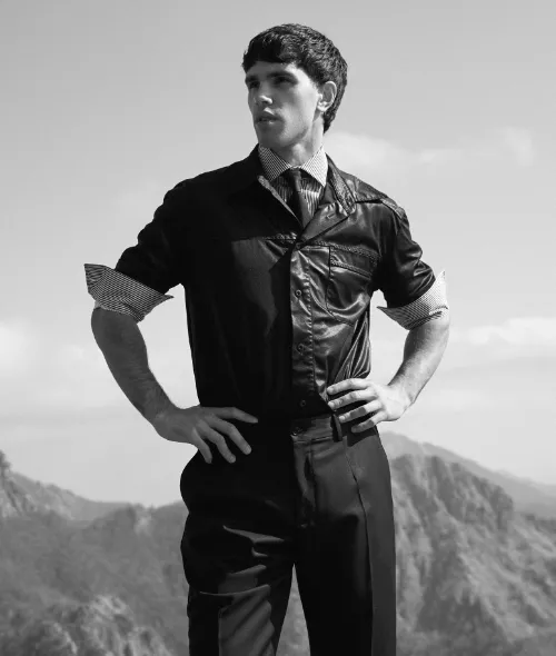 EAST WEST MODELS : Male model DENIS JOVANOVIC in 'THE GREAT ESCAPE' for Schön! Switzerland magazine