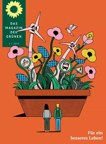 Das Magazin der GRÜNEN mit Illustrationen von ROBERT SAMUEL HANSON c/o 2AGENTEN
