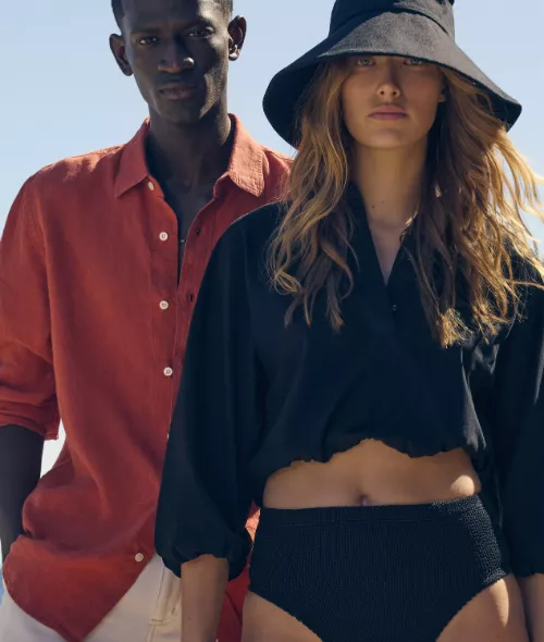 Sonia Szostak photographs the BANANA REPUBLIC S/S 2025 campaign - it was produced on the sunny island of Mallorca by FALCA
