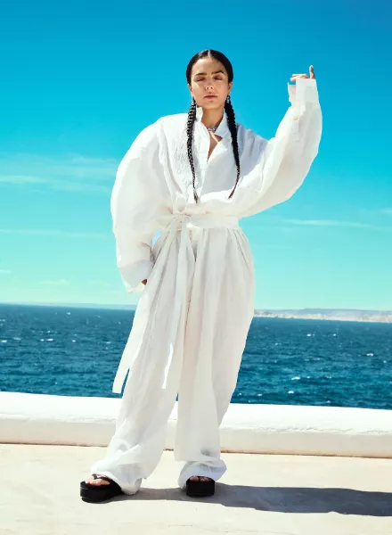 Camilla ARMBRUST photographs actress and acclaimed director Hafsia Herzi for ELLE France - post-produced by RETOUCHED-STUDIOS