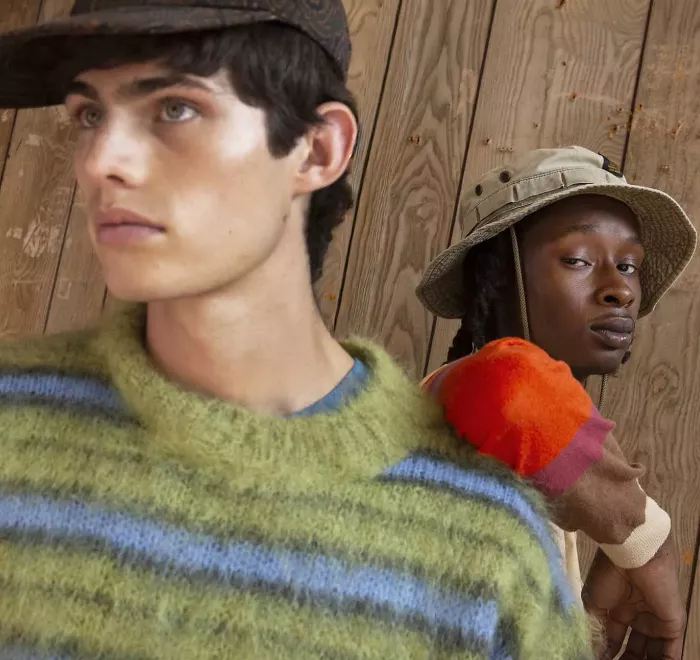 ALYSSA PIZER MANAGEMENT presents: 'Abdulaye & Jude' a freelance work by photographer Brigitte Sire featuring male models Jude Chartier and Abdulaye Niang