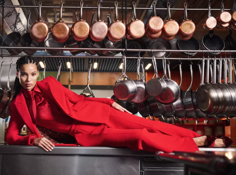 LAUREN LEIS photographs the elegant TALBOT RUNHOF F/W 25/26 campaign 'From Day to Night' at the legendary Tantris restaurant